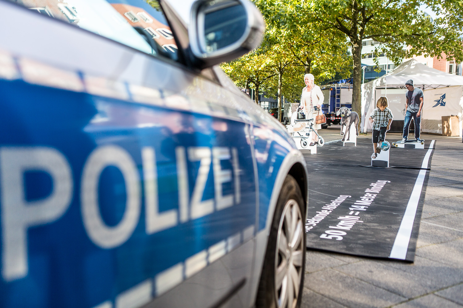 Ablenkung am Steuer - Fahrweg in einer Sekunde