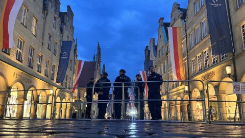 Abenddämmerung während des G7-Gipfels in Münster