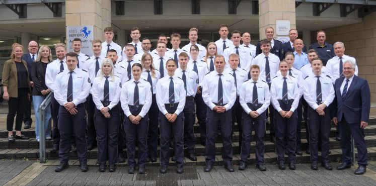 31 new officers at the Herford district police authority
